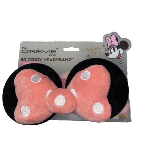 MINNIE MOUSE Makeup Cosmetic Bag & 3D Teddy Headyband DISNEY THE CREME SHOP NWT - Picture 3 of 6